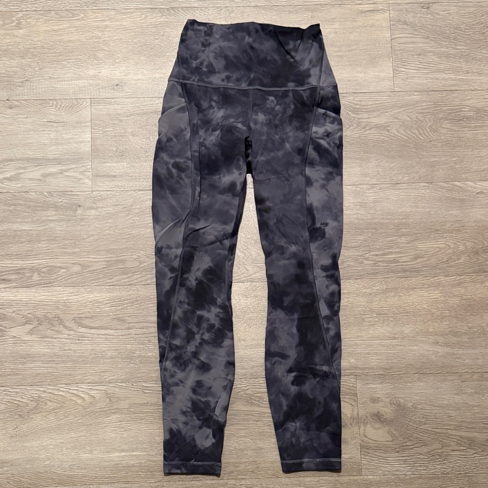 Lululemon Athletica Black Tie-Dye Leggings